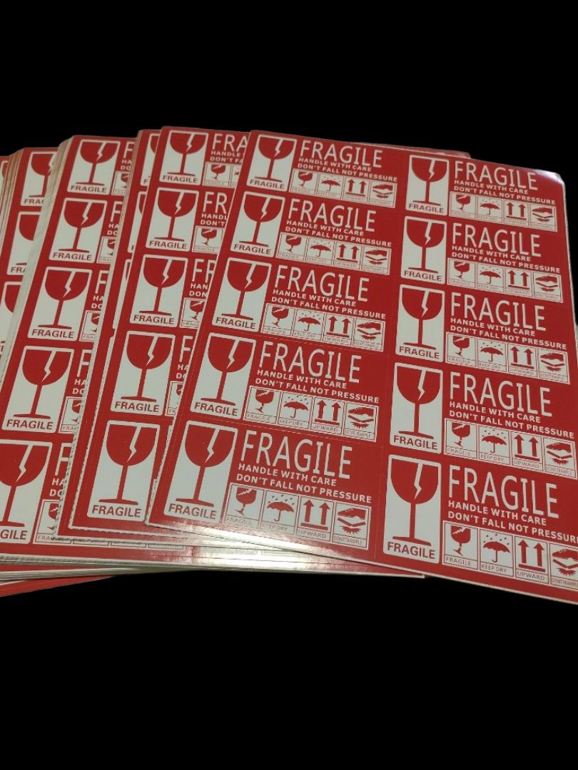Graphite Fragile Label Fragile label sticker, Hobbies & Toys, Stationery & Craft, Craft ...