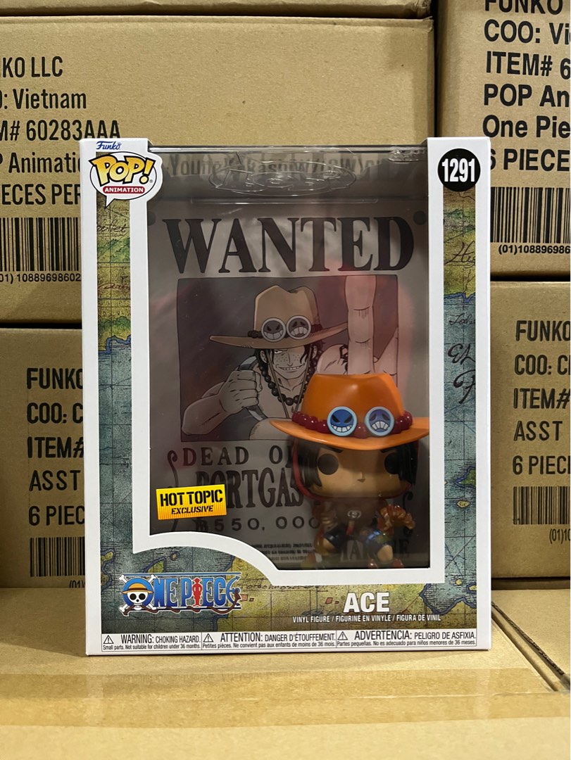 Funko Pop One Piece Ace Wanted Poster, Hobbies & Toys, Toys & Games on