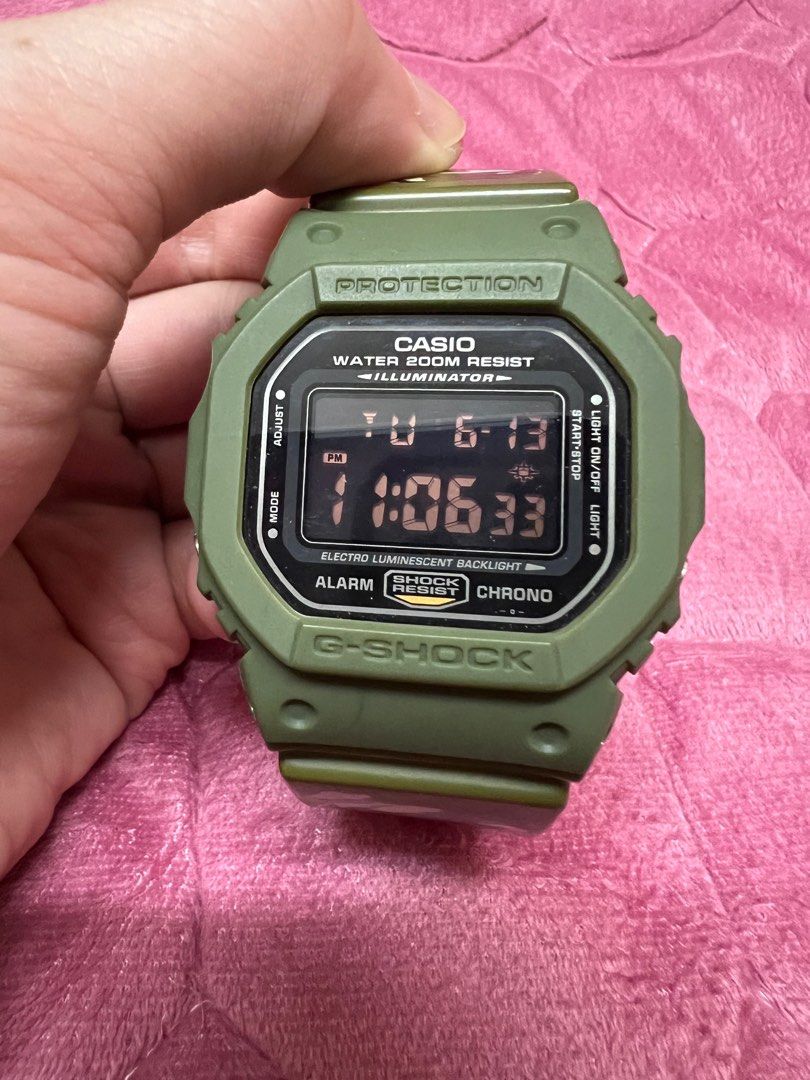 g shock casio watch dw 5600b 錶, 名牌, 手錶- Carousell