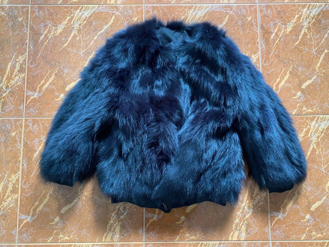 Genuine fur top bomber jackets