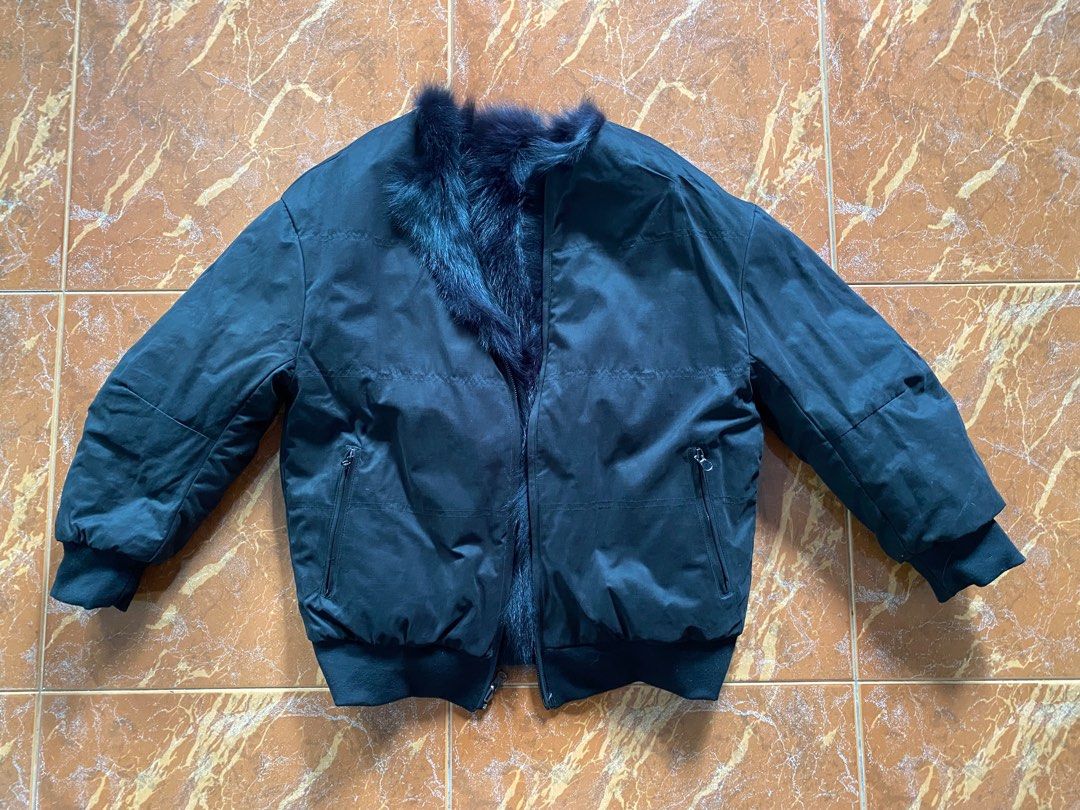 Genuine fur clearance bomber jackets