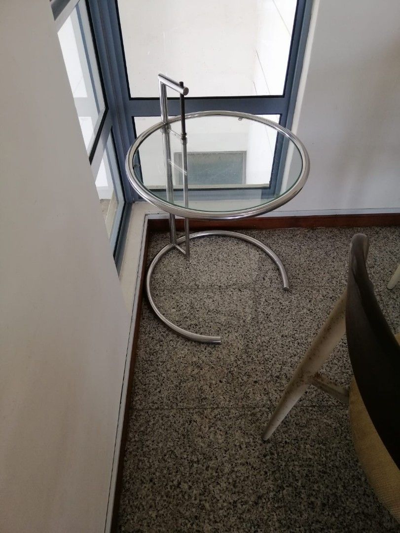 Glass Table (Category: Tables & Sets) located in Singapore. Submitted by lillots (Listing ID 1237253084, Image 1). Description: priority to anyone who can self collect asap. giving as we are selling house. Diameter is 51cm, height is 56cm.