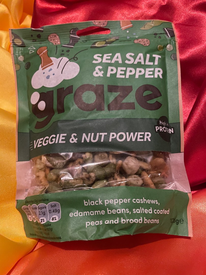 Graze Veggie & Nut Power (Sea Salt & Pepper) 128g on Carousell