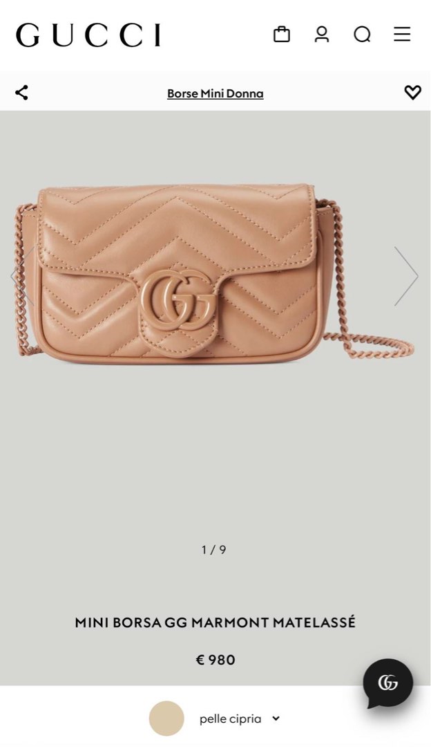 Mini borsa marmont gucci hot sale