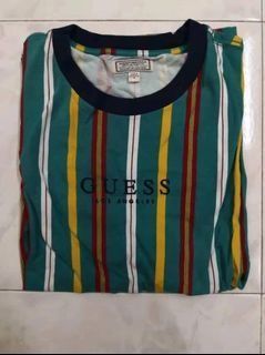Guess jeans vertical striped shirt top