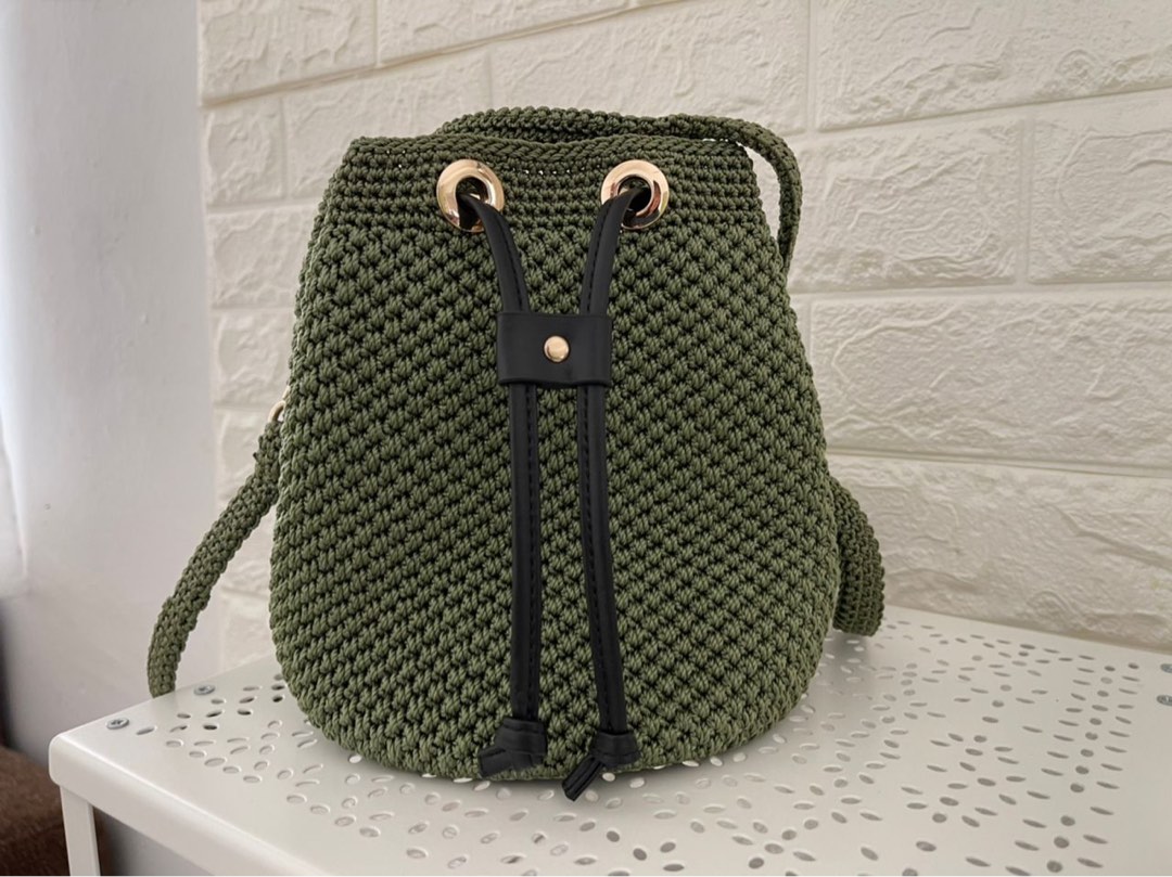 Handmade modern crochet bag