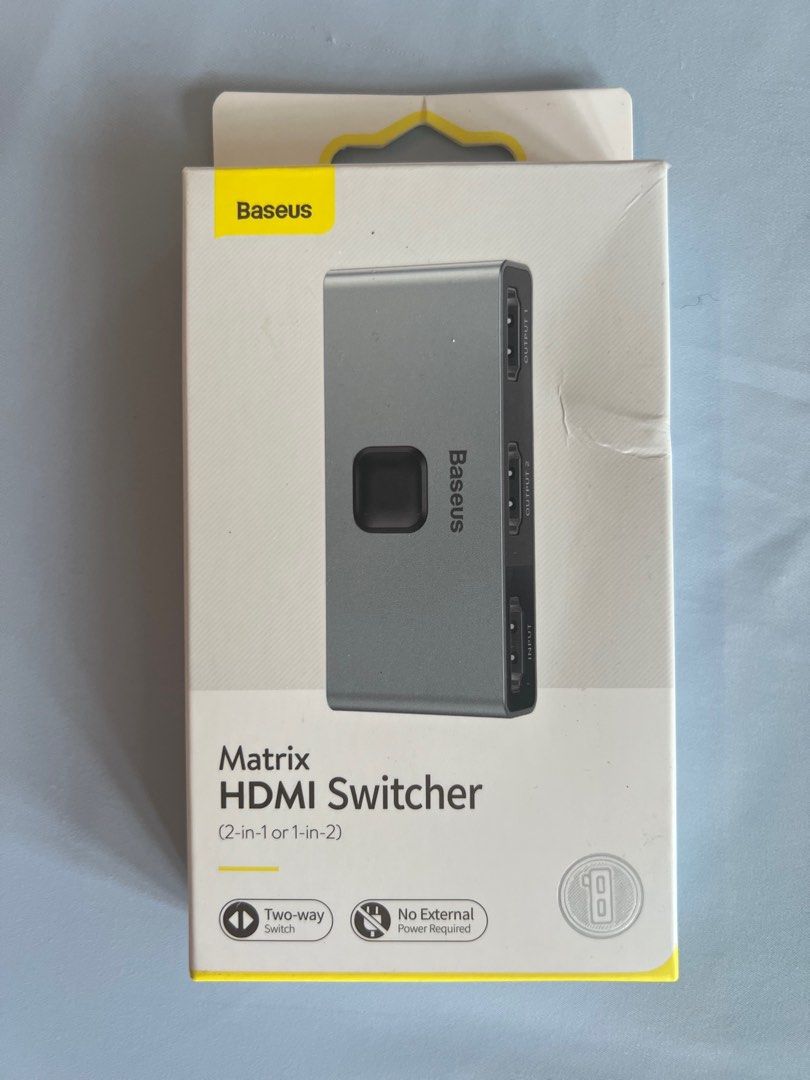 HDMI Switcher baseus (Category: Other Accessories) located in Singapore. Submitted by gunghoprincess (Listing ID 1237165025, Image 1). Description: 1 input 2 output Non nego price Self collection at East Coast.