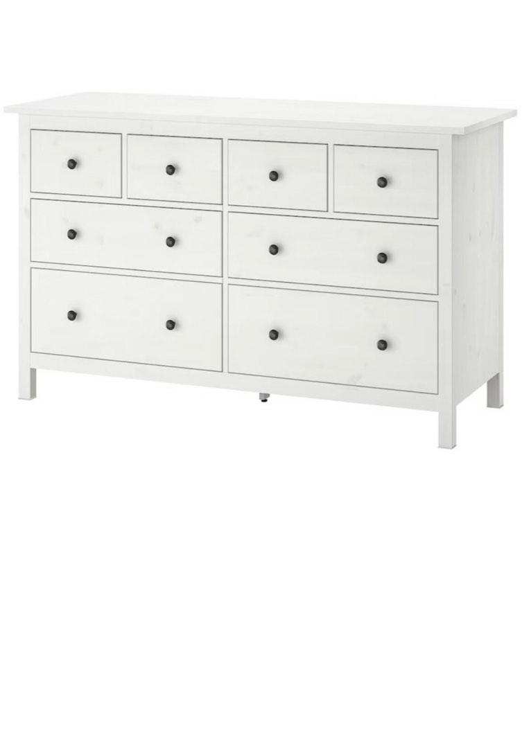 Hemnes 8 Drawer with Glass Top