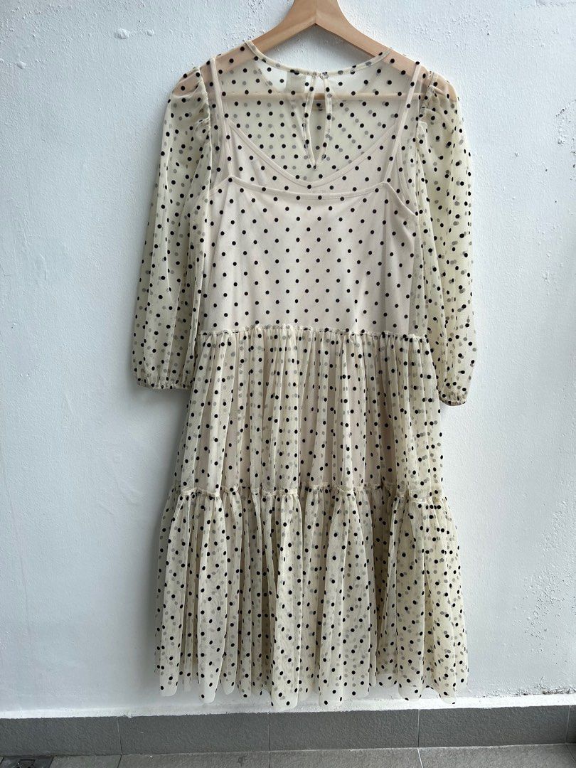 White polka best sale dot dress h&m
