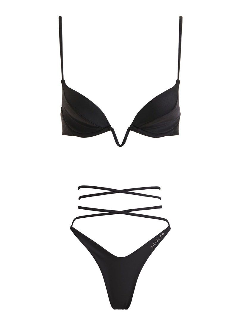 H M x Mugler collab padded bikini top Women s Fashion Swimwear