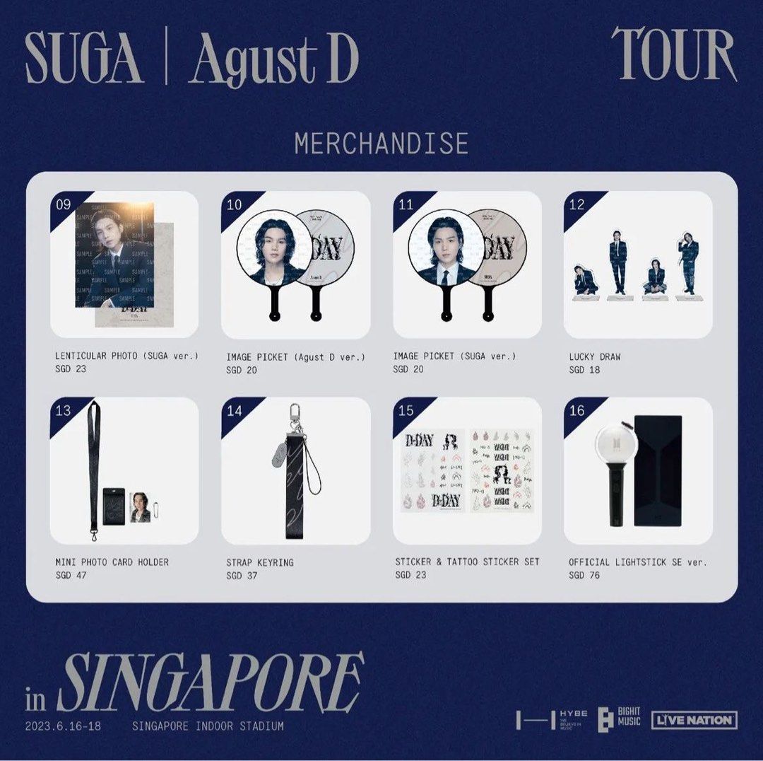 htb suga agust D merch, Hobbies & Toys, Memorabilia & Collectibles, K ...