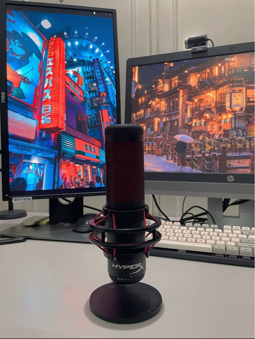 HyperX HX-MICQC-BK QuadCast with box and FREEBIES on Carousell