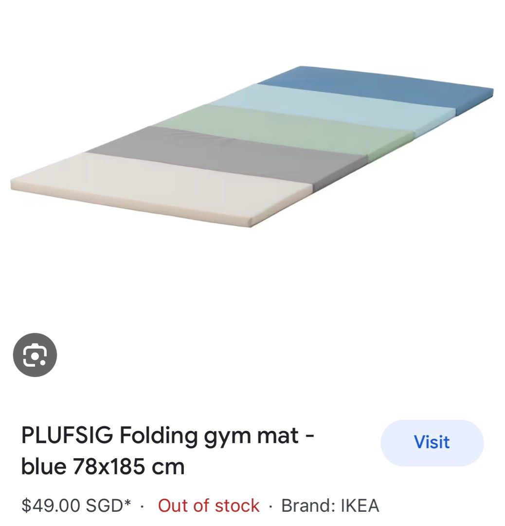 IKEA folding gym mat, Sports Equipment, Exercise & Fitness, Exercise