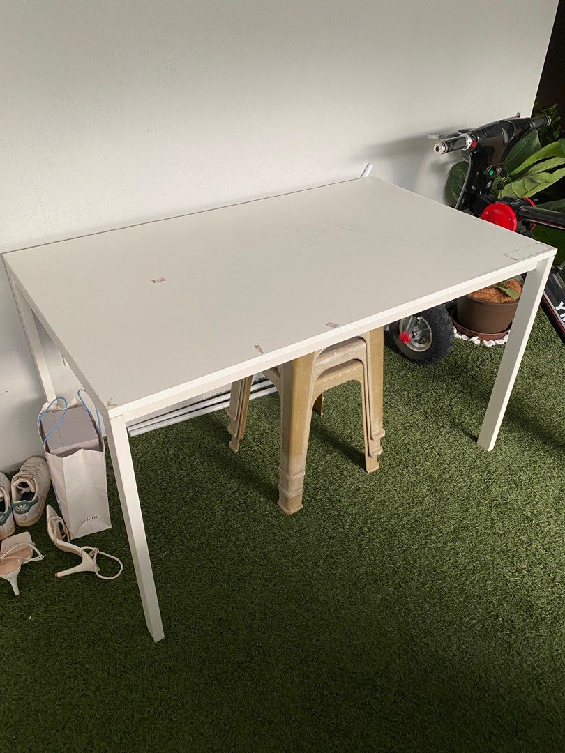 Ikea Kitchen Table White, Furniture & Home Living, Furniture, Tables