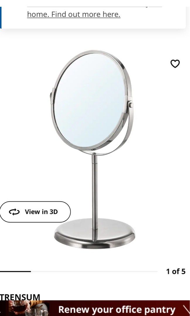 TRENSUM Mirror, stainless steel - IKEA