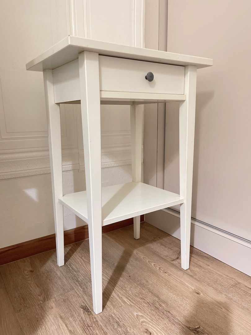 Ikea Side Table (Category: Tables & Sets) located in Singapore. Submitted by moonsam (Listing ID 1237228942, Image 2). Description: Giving up side table to have more space for kids . Have abit of water mark and scratch gives abit of vintage look else works perfectly . .