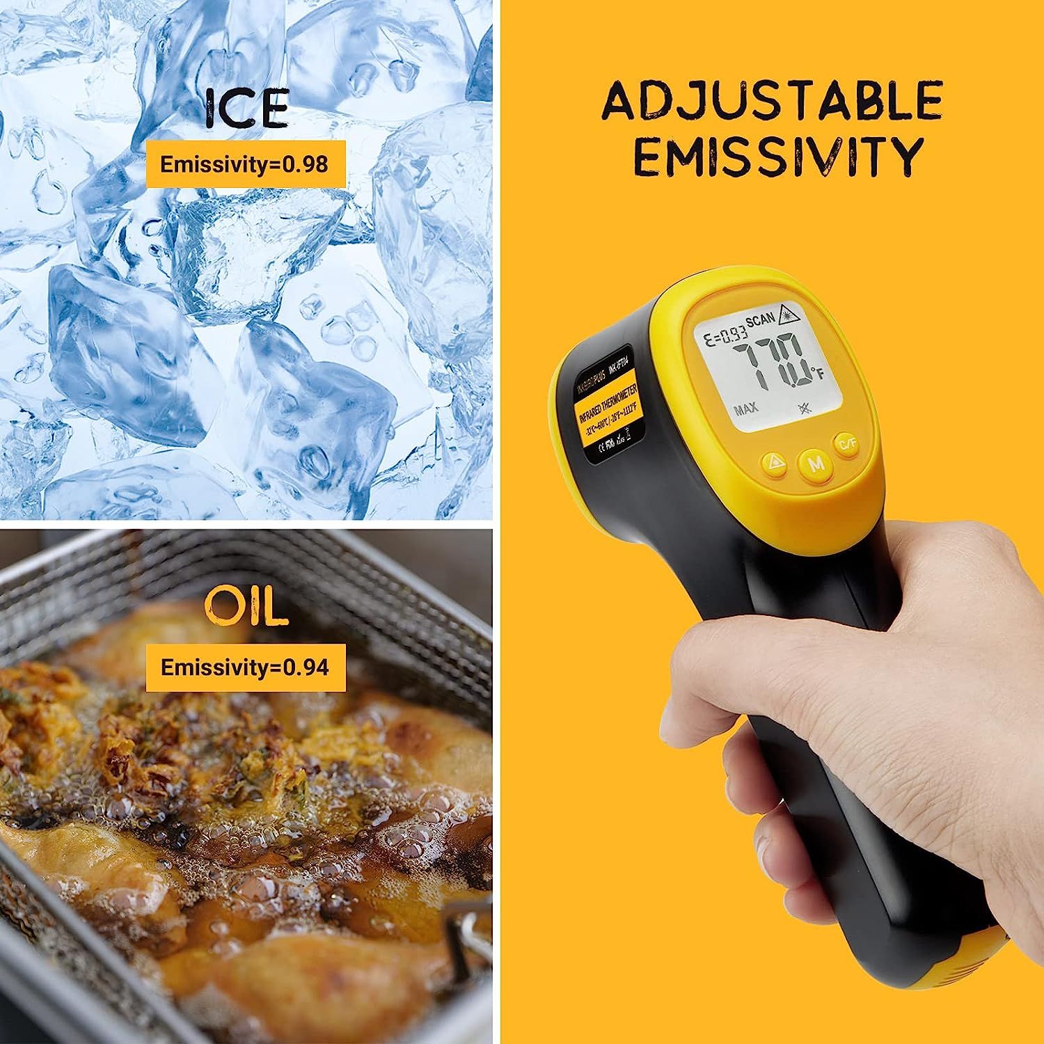 INKBIRDPLUS Infrared Thermometer for Cooking INKIFT04 Laser