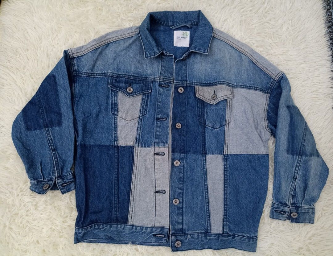 Jacket denim Back Number patchwork (Category: Coats, Jackets and Outerwear) located in Kuantan. Submitted by ummikitty (Listing ID 1237168314, Image 1). Description: - ada sikit stain. pic 6, bahagian belakang jaket - condition sangat cantik - boleh pos. chat me.