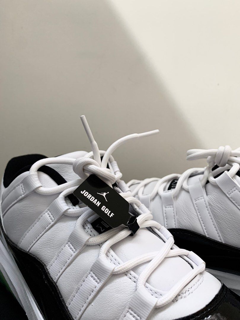 正品）Jordan 11 Retro Low Golf Concord 高爾夫鞋黑白, 他的時尚, 鞋