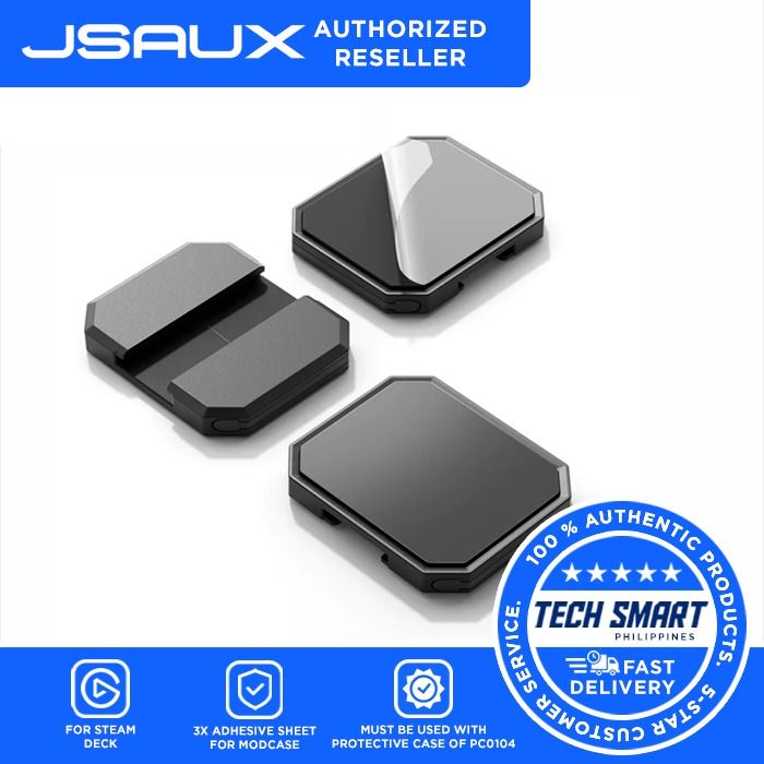 JSAUX Adhesive Sheet for ModCase for Steam Deck PC0104 (Category: Cases & Covers) located in Las Pinas. Submitted by techsmartph (Listing ID 1237272199, Image 1). Description: * ModCase for Steam Deck PC0104: Adhesive Sheet [3 Pcs] * 3 pcs Adhesive sheet include: 1. Adhesive sheet*3 * Adhesive sheet for Protective case: Securely attaches your favorite third-party accessories to the groove on the back of your PC0104 Protective Case with adhesive f