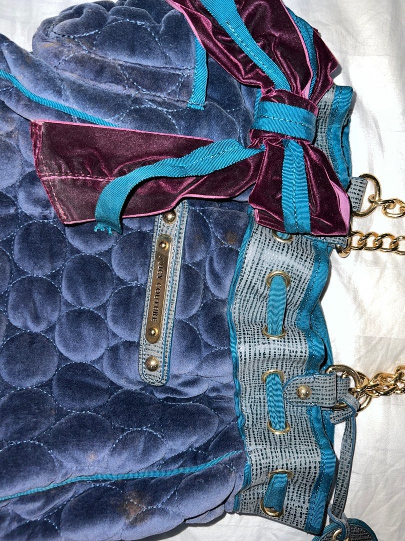 Juicy Couture Blue Perforated Purse Bag | eBay