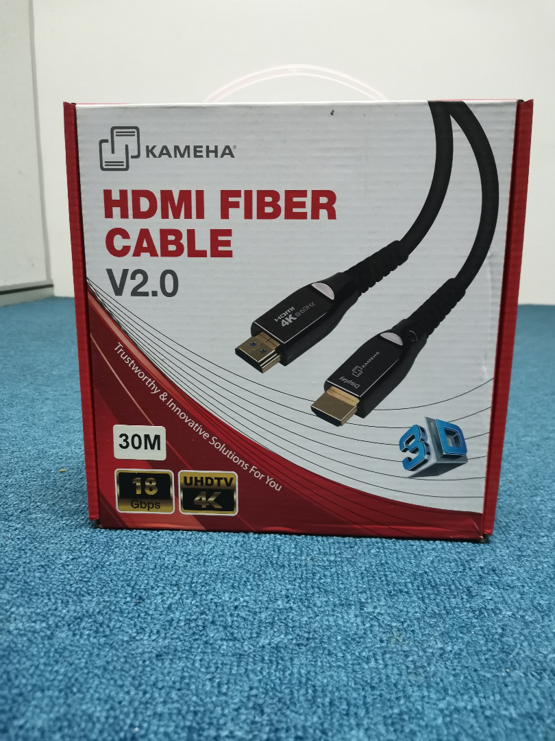 Kameha HDMI Fiber Cable V2.0 30m, TV & Home Appliances, TV