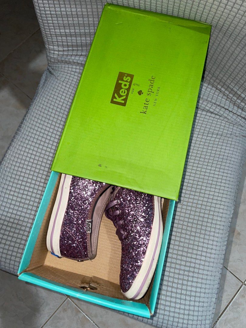 Kate spade discount purple glitter keds