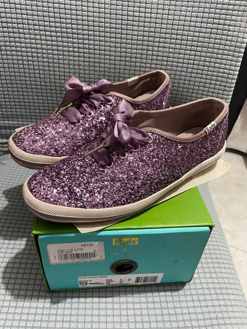 Purple glitter keds outlet