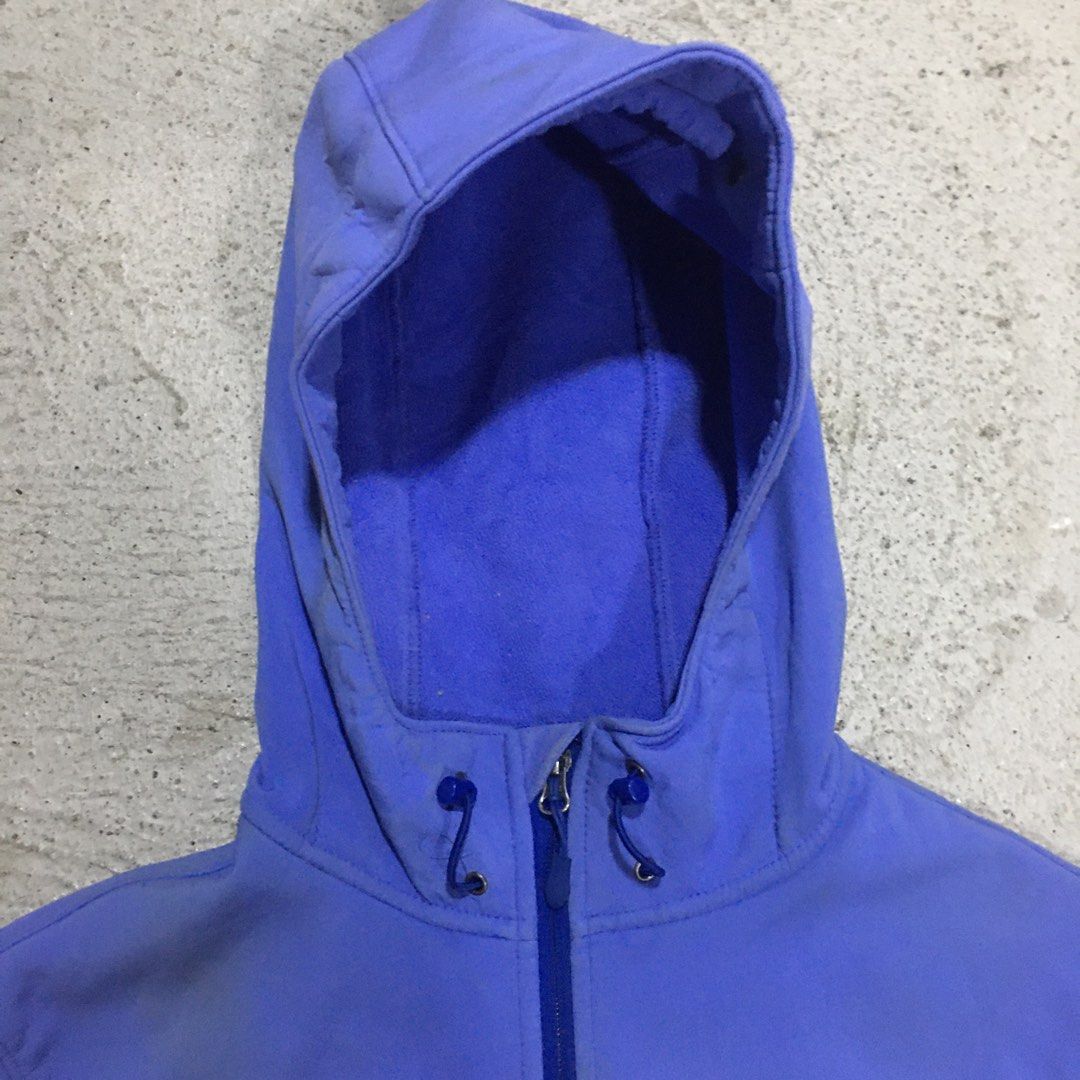Kirkland Signature Blue Soft Shell Hooded Jacket, Men's Fashion, Coats