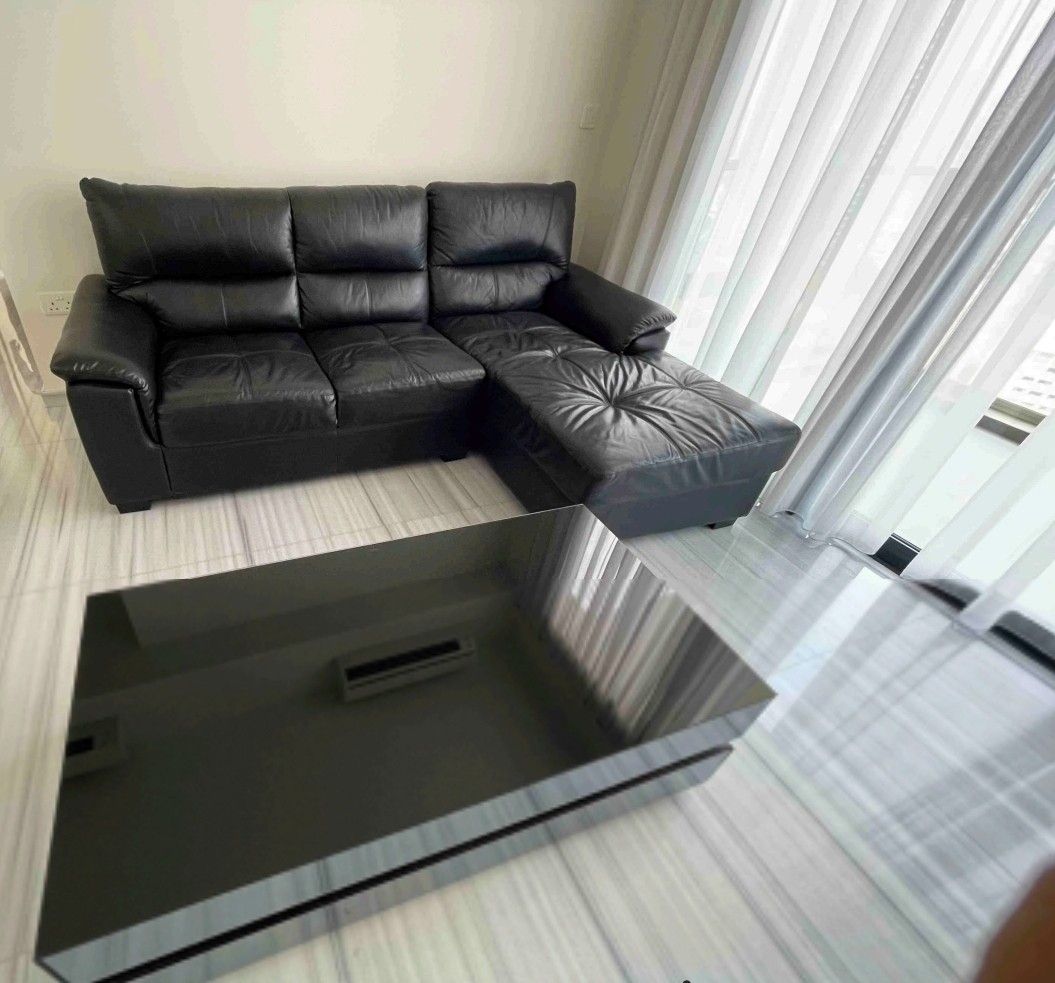 L Shape Sofa with Coffee Table, Furniture & Home Living, Furniture