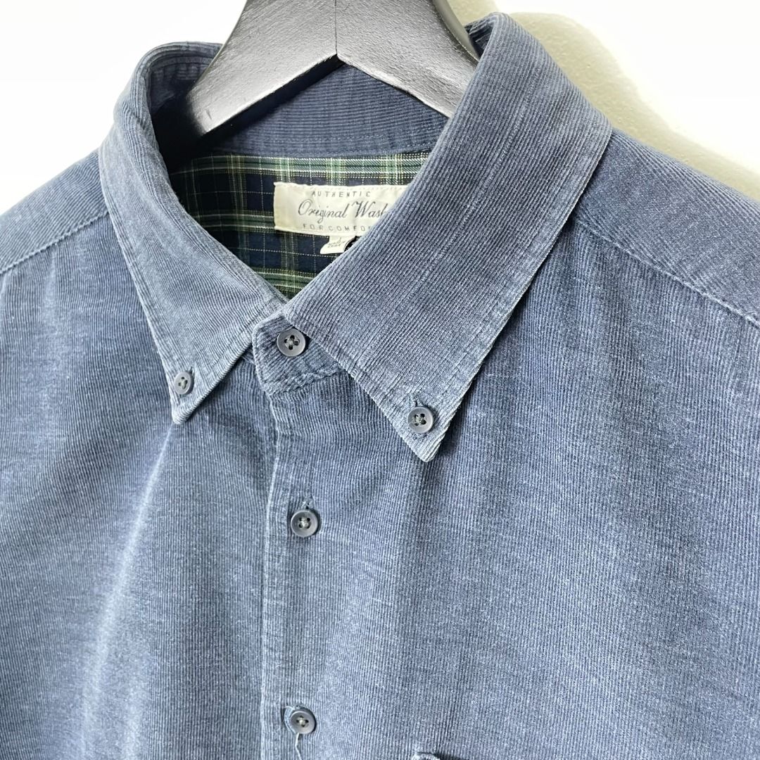 Lucky Brand Size Small Blue Chambray Long Sleeve - Depop