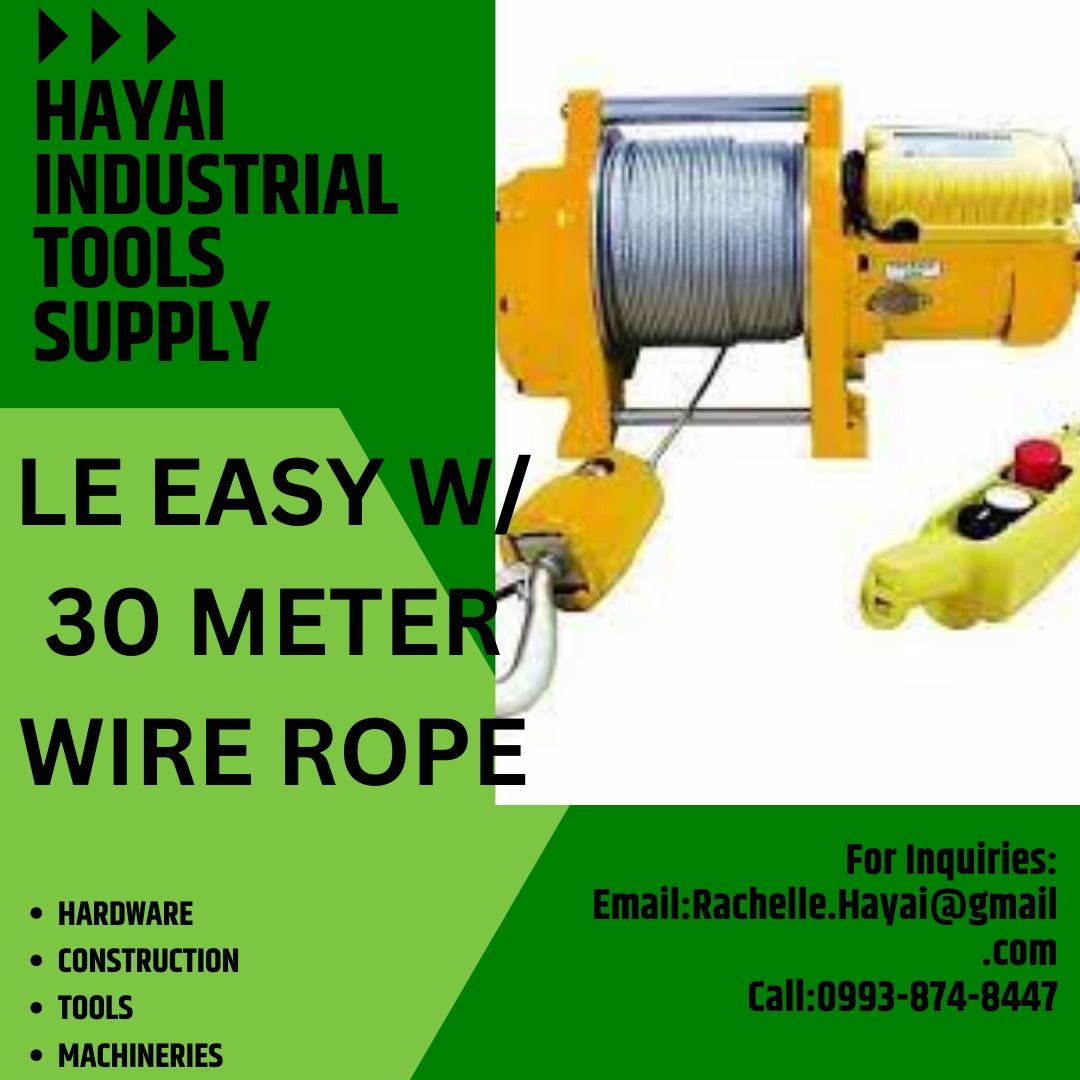 LE EASY W/ 30 METERS WIRE ROPE, Commercial & Industrial, Industrial ...