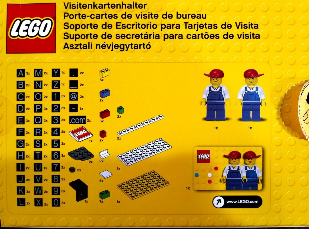 Lego desk on sale business card holder