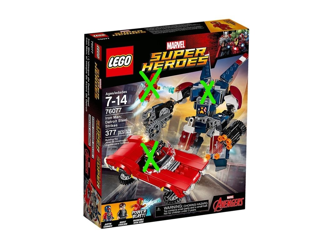 Lego marvel hotsell detroit steel strikes