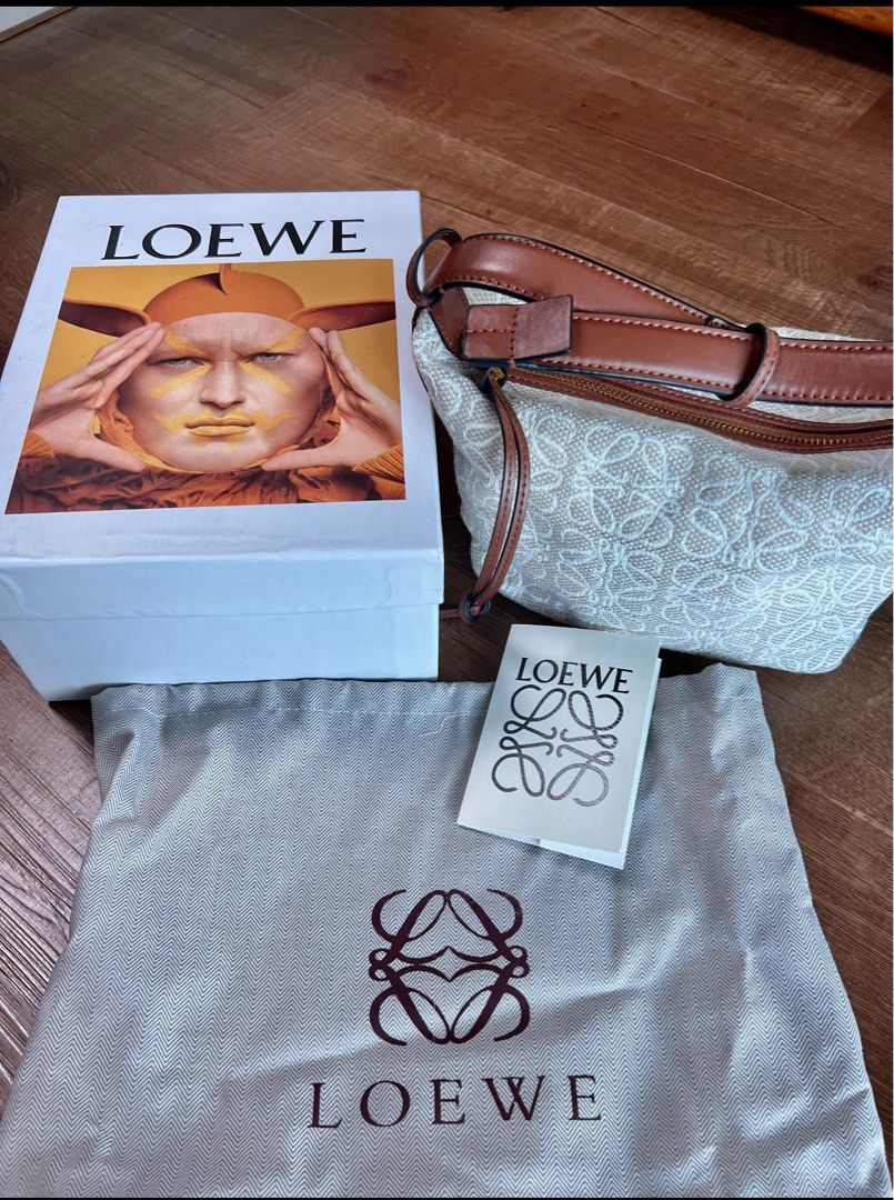 Cubi Anagram jacquard and leather shoulder bag | LOEWE