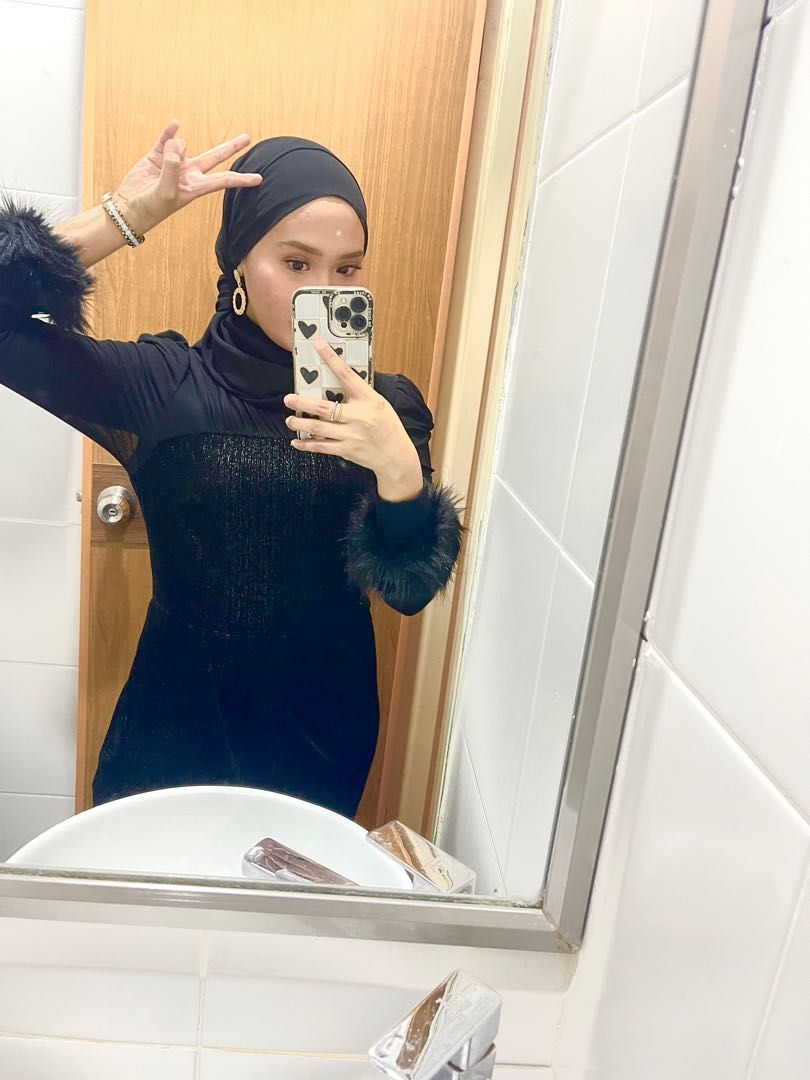 Hijab with deals black dress