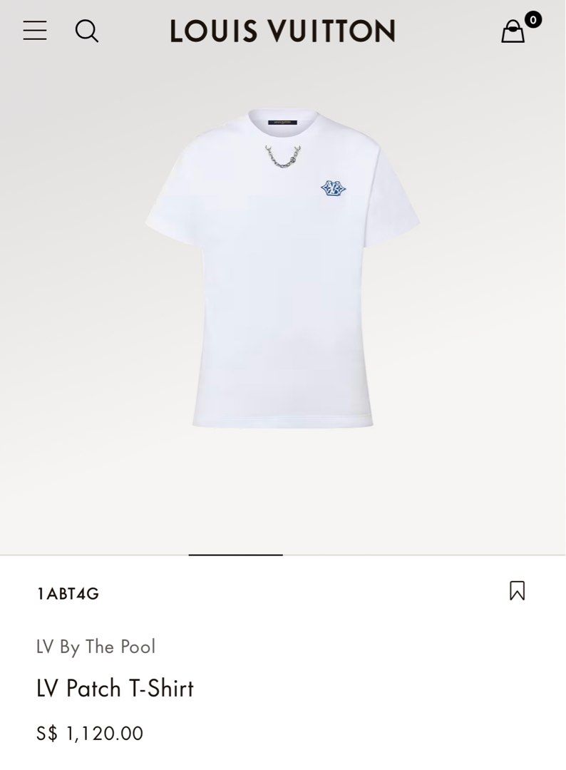 Shop Louis Vuitton 2024 SS 1ABT4H LV By The Pool LV Patch T-Shirt