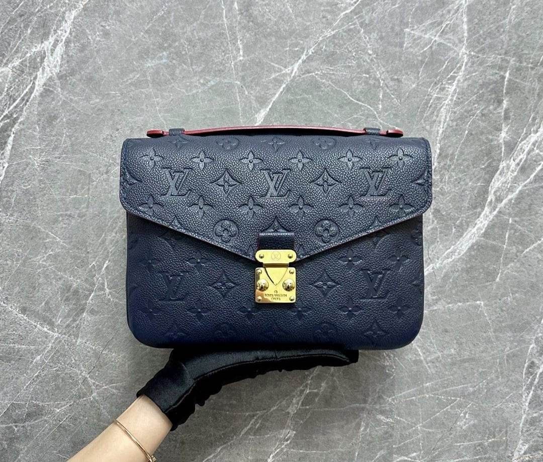 LV Pochette Metis Navy Blue Empreinte Leather, Luxury, Bags & Wallets on  Carousell
