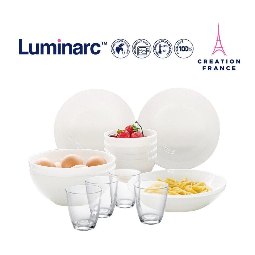 Luminarc 14 piece dinnerware set BNIB, Furniture & Home Living ...