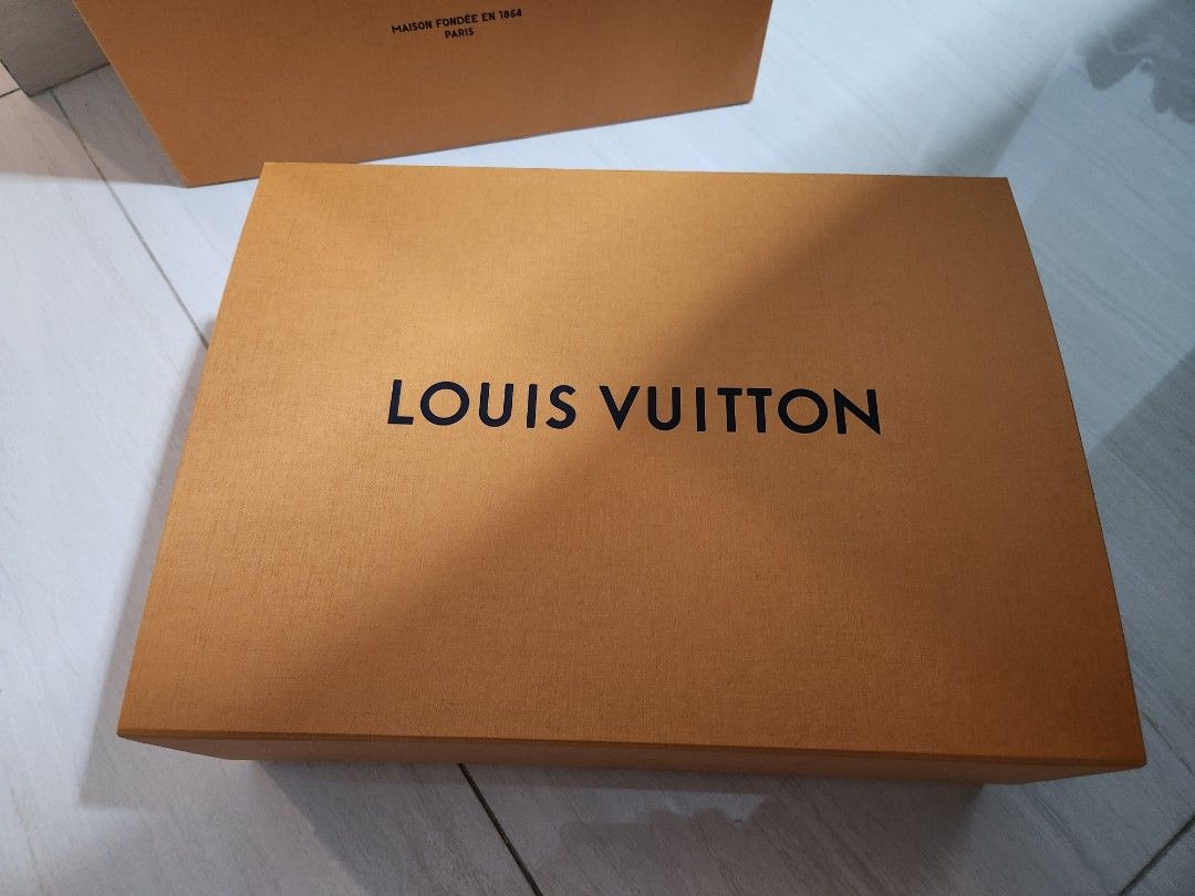 Large Louis Vuitton box with ribbon and gift cards. - Depop