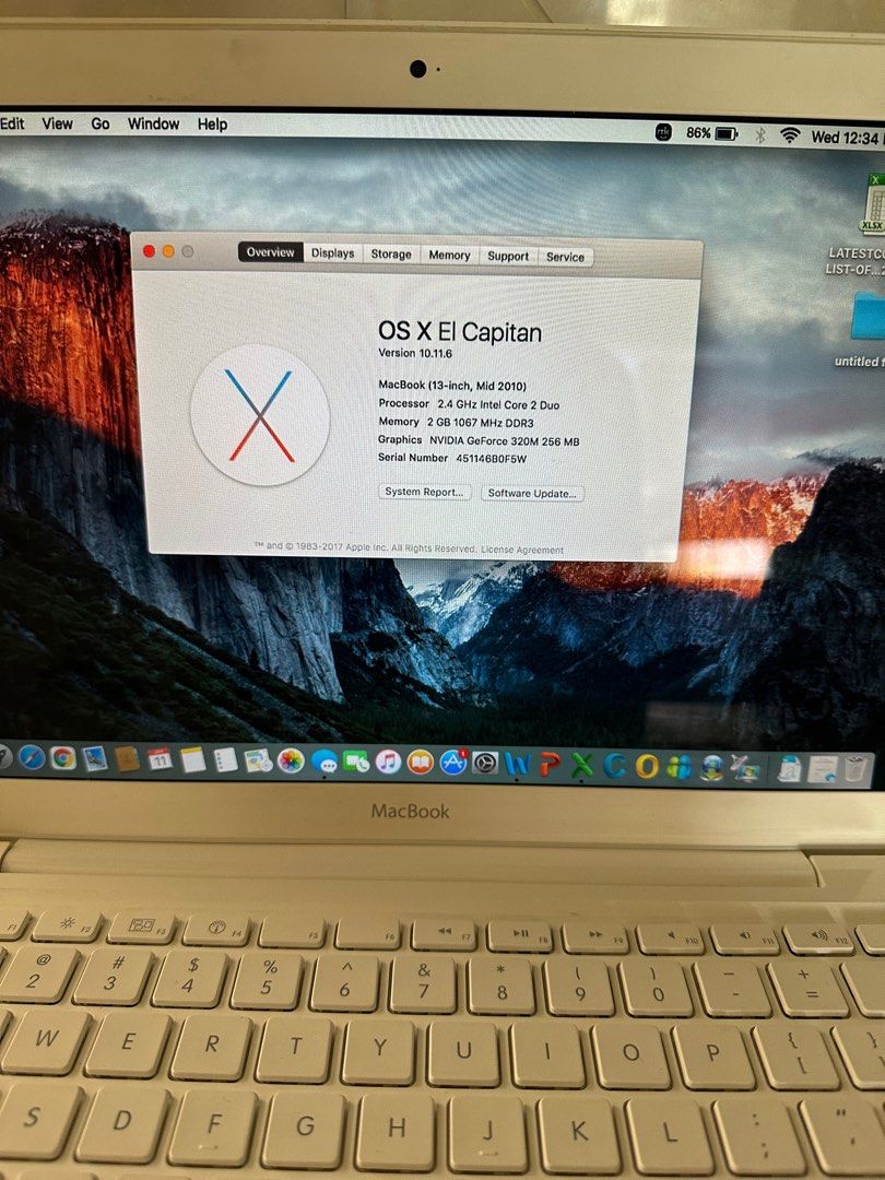 Macbook Mid 2010 (Category: Laptops & Notebooks) located in Angeles City. Submitted by braveheart2129 (Listing ID 1237227083, Image 3). Description: Macbook Mid 2010 Used but not Abuse In Very good condition, no issue. Comes with charger Negotiable .