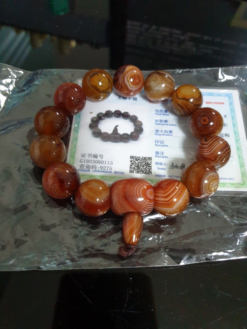 Mens best sale agate bracelet