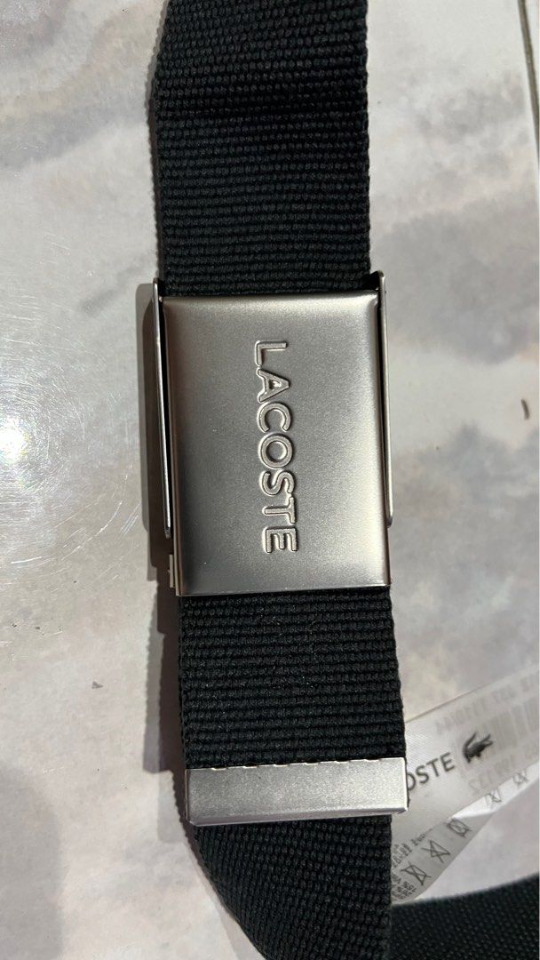Lacoste fabric belt deals