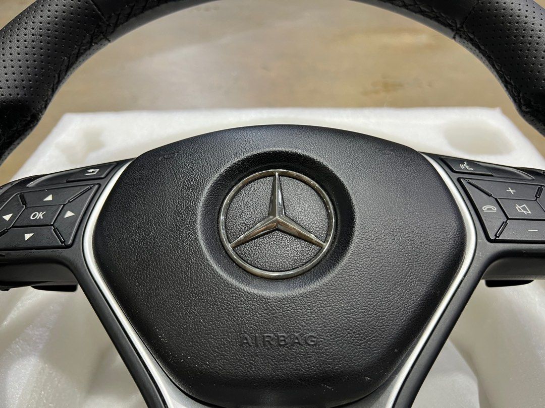 Chrome Steering Wheel Trim Cover Bezel For Mercedes W204, W207, W212, C-Class, E-Class, CLS, SLK – Inontoauto