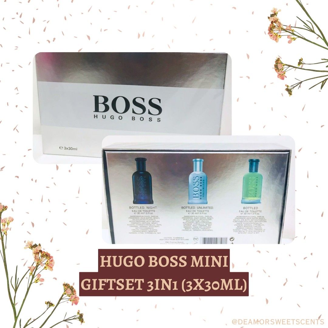 MIDYEAR SALE Hugo boss mini giftset 3in1 Beauty Personal