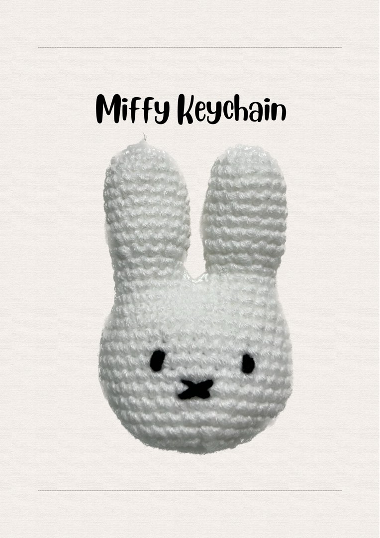 Miffy Crochet Keychain, Hobbies & Toys, Stationery & Craft, Handmade