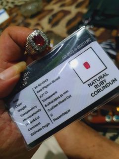 NATURAL RUBY CORUNDUM CUSHION MOZAMBIQUE (DETAIL DI MEMO)