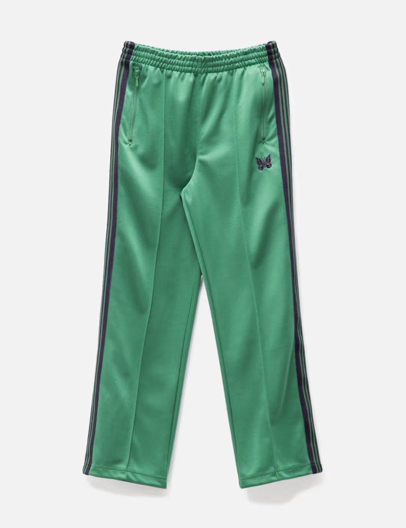 Needles Track Pants 直筒翡翠綠草綠23SS 新款M號, 他的時尚, 褲子