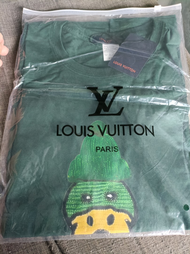 PRE ORDER LV Louis Vuitton green tee shirt tshirt top duck made
