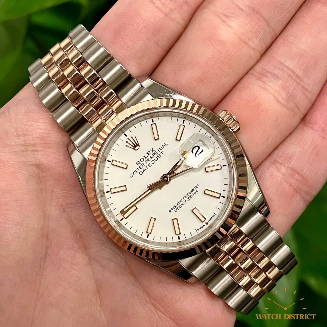Rolex datejust oyster perpetual sales rose gold